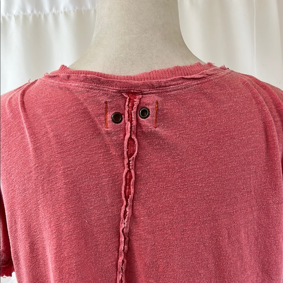 We the Free Soft Pink Relaxed V-Neck Short Sleeve Tee Size XS - Picture 6 of 10